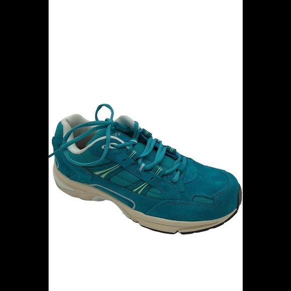 Vionic Suede Lace-Up Walking Sneaker Walker Lake Blue - Medium - Picture 1 of 3